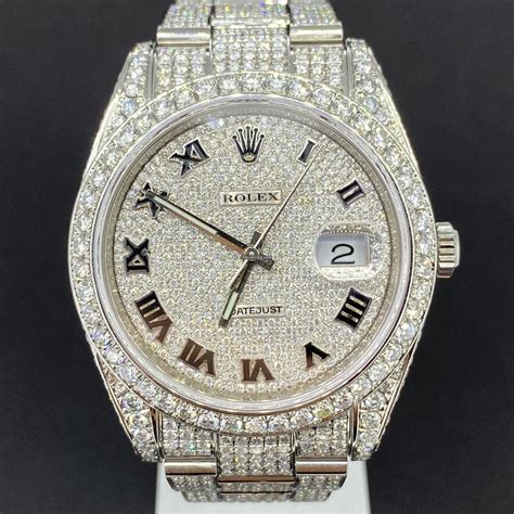 rolex datejust iced out 41mm.